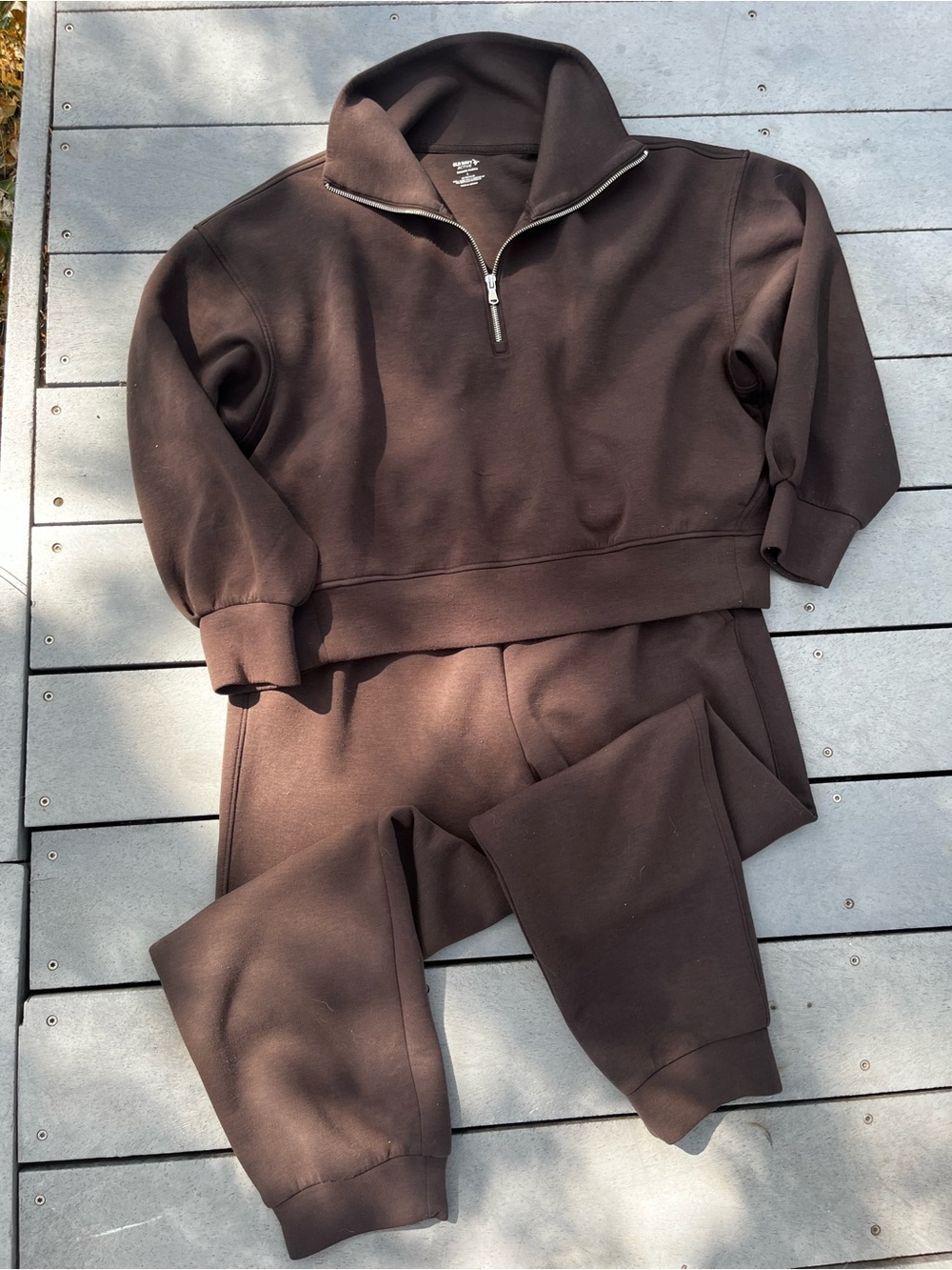 Women’s Old Navy Brown Half-Zip Pullover and Joggers Set